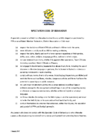 FFA Spectator Code of Behaviour